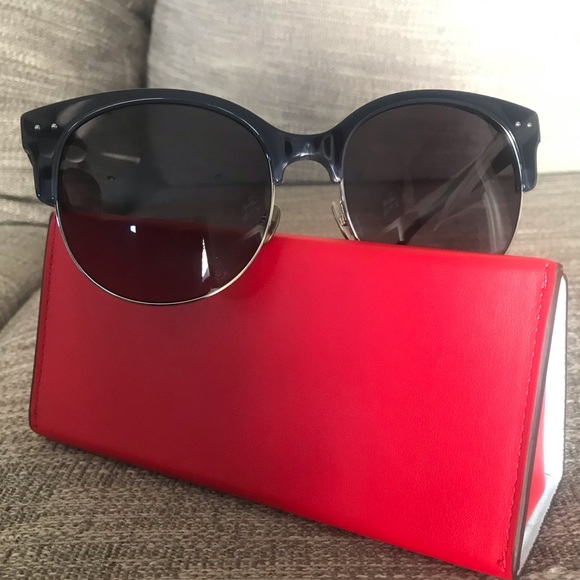 Bottega Veneta oversized navy smoke glasses NWT